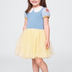 Girls knit Blue and Yellow Tulle Princess Dress
